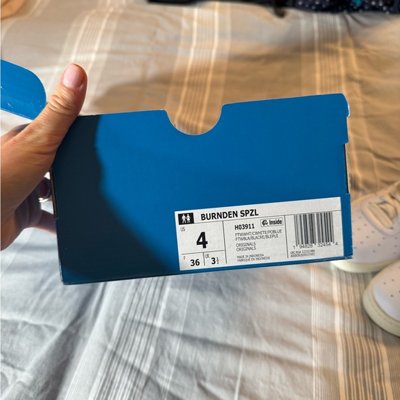 Adidas Kids White and Cream Sneakers